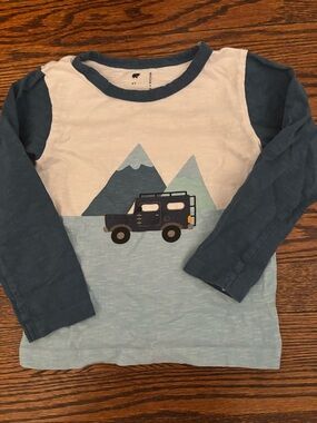 Toddler Long-Sleeve Mountain Truck Tee - Blue